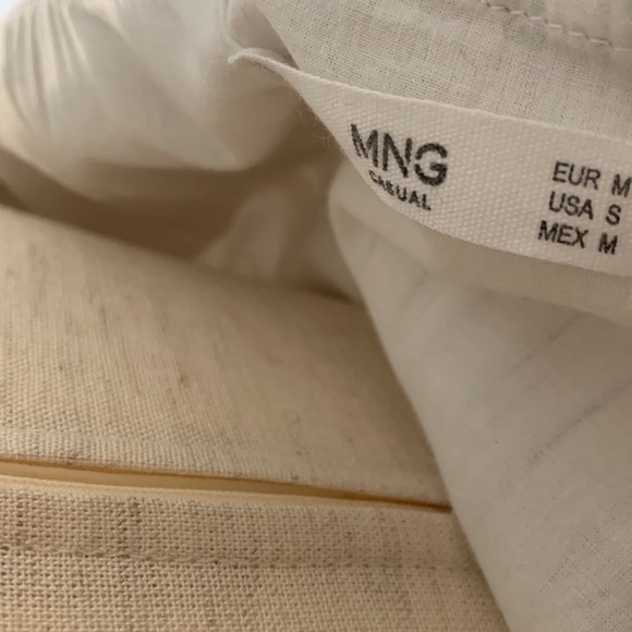 Mango Jumpsuit Cream with Pin Stripes 🎉HP🎉 - Picture 7 of 7